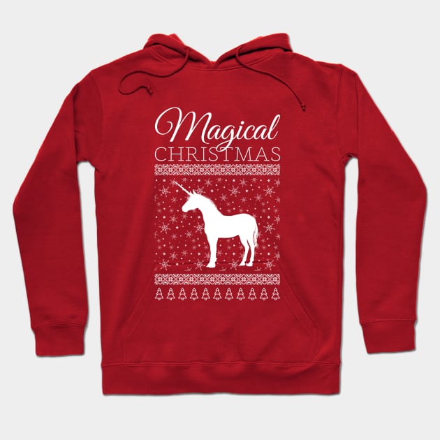 Christmas Unicorn Christmas Present Hoodie by davidisnoartist